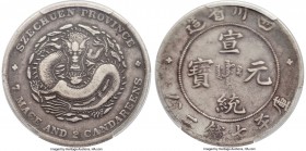 Szechuan. Hsüan-t'ung Dollar ND (1909-1911) VF20 PCGS, KM-Y243.1, L&M-352. "∀" in place of "V" in PROVINCE. Steel-hued surfaces with a concentrating d...