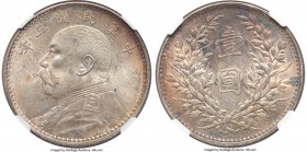 Republic Yuan Shih-kai Dollar Year 3 (1914) MS61 NGC, KM-Y329, L&M-63. Highly appealing for the grade, the surfaces displaying swirling luster and onl...