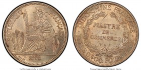 French Colony Piastre 1898-A MS62 PCGS, Paris mint, KM5a.1, Lec-280. Bathed in smooth, silky luster, with only a hint of light tone gracing the surfac...