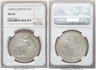 Edward VII Trade Dollar 1902-B MS60 NGC, Bombay mint, KM-T5, Prid-13. Lustrous, with some chatter and grazing in the fields establishing the grade. 

...