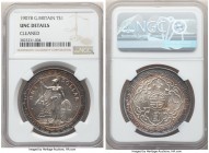 Edward VII Trade Dollar 1907-B UNC Details (Cleaned) NGC, Bombay mint, KM-T5. Attractively retoned to a peripheral framing effect. 

HID09801242017

©...