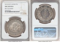 Meiji Trade Dollar Year 10 (1877) UNC Details (Reverse Cleaned) NGC, KM-Y14. Displaying fully uncirculated detail with flashy surfaces expressed under...