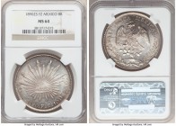 Republic 8 Reales 1890 Zs-FZ MS64 NGC, Zacatecas mint, KM377.13, DP-Zs76. A charming example offering resplendent cartwheel luster along with a subtle...