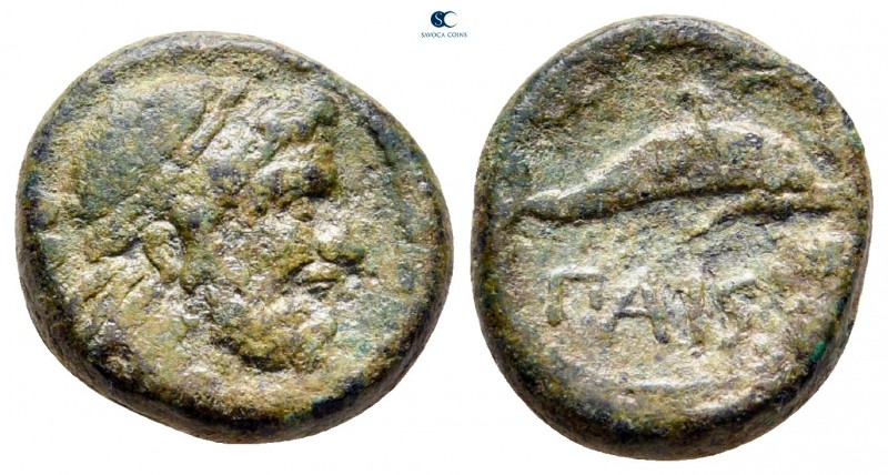 Lucania. Paestum (Poseidonia) circa 218-201 BC. 
Bronze Æ

15 mm, 3,76 g

L...