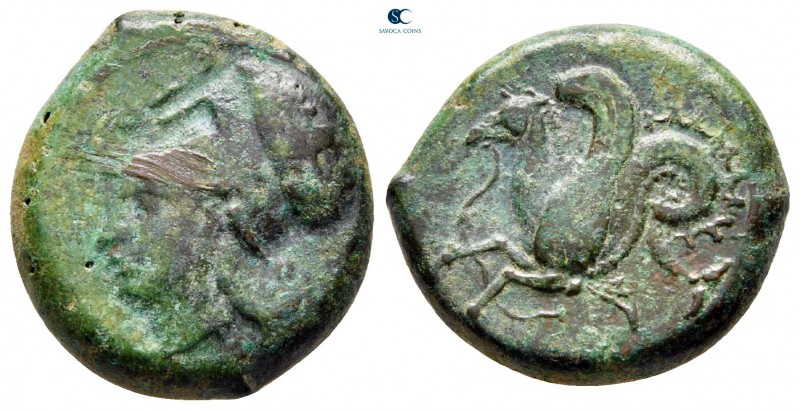 Sicily. Syracuse. Dionysios I. 405-367 BC. 
Hemilitron Æ

20 mm, 7,74 g

[Σ...