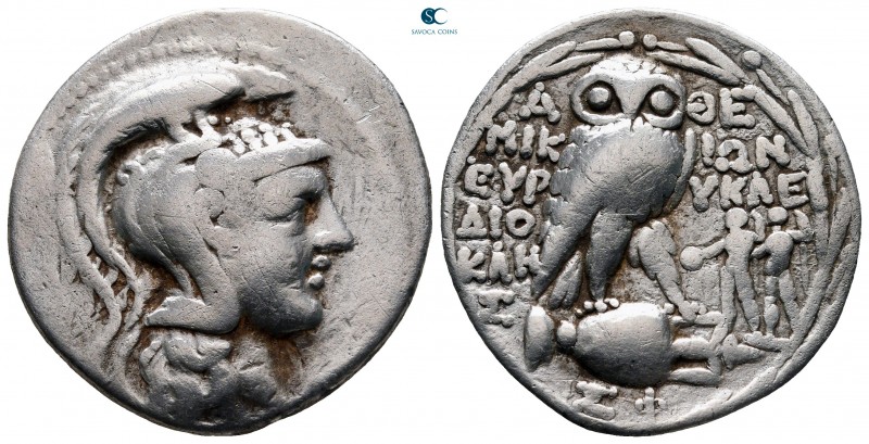 Attica. Athens. ΜΙΚΙΩΝ (Mikion), ΕΥΡΥΚΛΕΙΔΗΣ (Eurykleides), ΔΙΟΚΛΗΣ (Diokles), m...