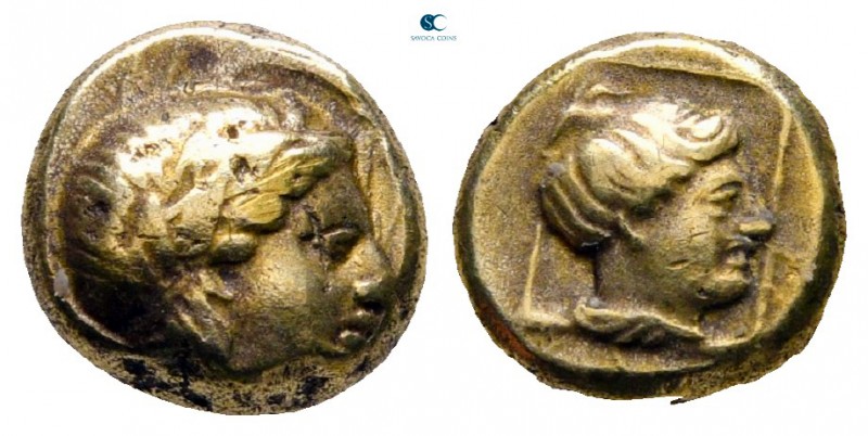 Lesbos. Mytilene circa 337-326 BC. 
Sixth Stater or Hekte EL

9 mm, 2,55 g
...