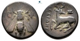 Ionia. Ephesos . ΑΙΣΣΙΔΗΣ (Aissides), magistrate circa 387-295 BC. Bronze Æ