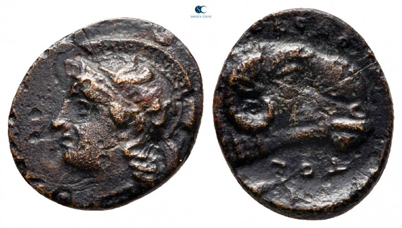 Ionia. Klazomenai circa 350-300 BC. Theodotos, magistrate
Bronze Æ

12 mm, 1,...