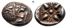 Ionia. Miletos  circa 520-480 BC. Diobol AR
