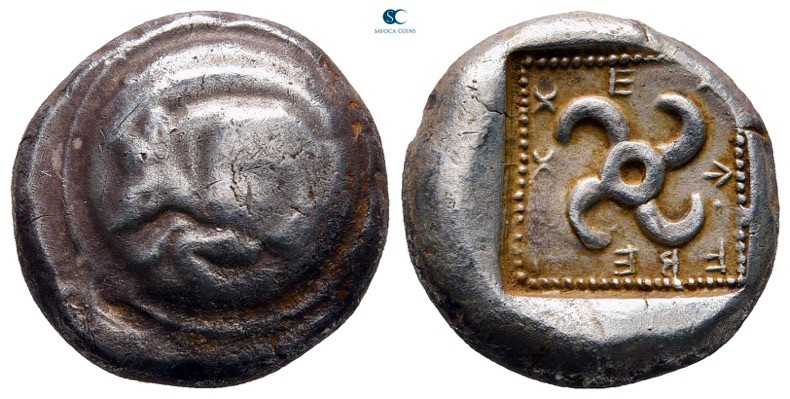 Dynasts of Lycia. Teththiveibi circa 450-420 BC. 
Stater AR

18 mm, 8,43 g
...