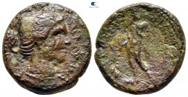 Sicily. Henna. Pseudo-autonomous issue 44-36 BC. L. Munatius and L. Cestius, duoviri. Bronze Æ