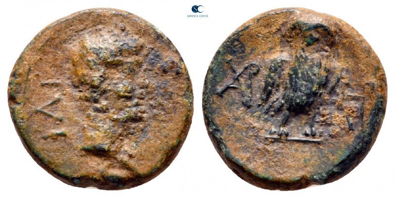 Troas. Ilion. Augustus 27 BC-AD 14. 
Bronze Æ

12 mm, 1,57 g

ΙΛΙ, bare hea...