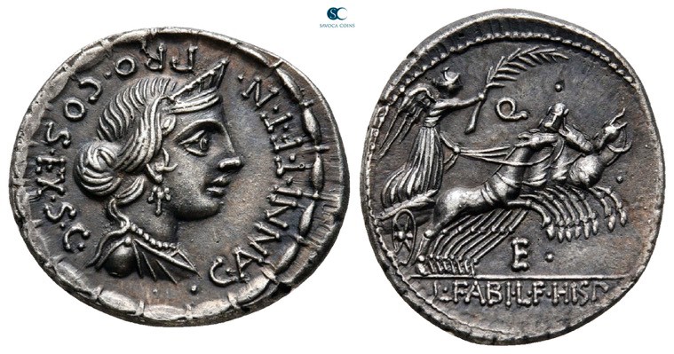 C. Annius T. F. T. N. and L. Fabius L. F. Hisoaniensis 82-81 BC. Mint in norther...