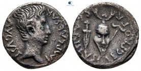 Augustus 27 BC-AD 14. P. Carisius, legatus pro praetore . Struck 25-23 BC. Emerita. Denarius AR