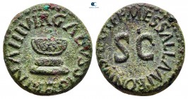 Augustus 27 BC-AD 14. Apronius, Galus, Messalla, and Sisenna, moneyers. Struck circa 5 BC. Rome. Quadrans Æ