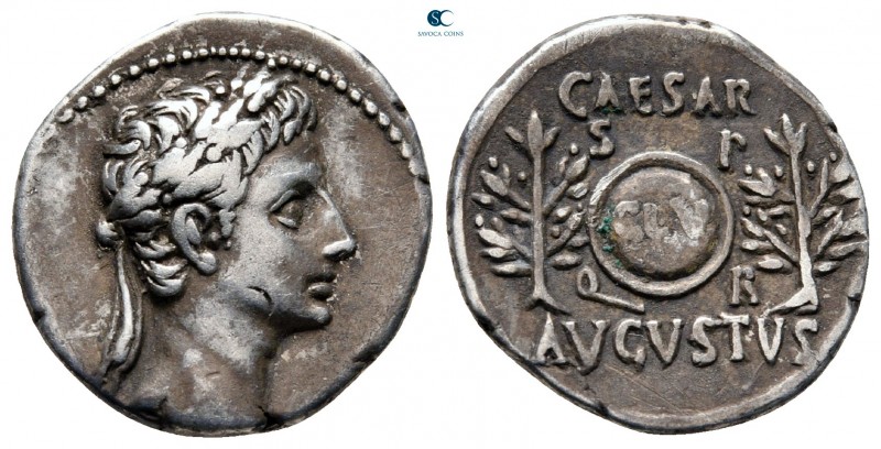 Augustus 27 BC-AD 14. Struck 19-18 BC. Spanish mint (Colonia Caesaraugusta?)
De...