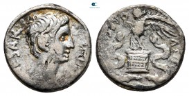 Octavian 27 BC-AD 14. Uncertain mint in Italy. Quinarius AR
