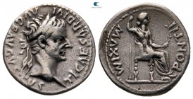Tiberius AD 14-37. "Tribute Penny" type. Lugdunum (Lyon). Denarius AR