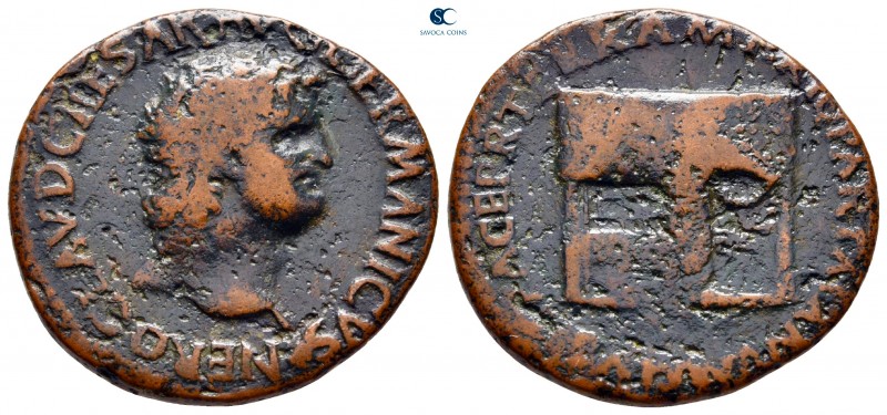 Nero AD 54-68. Struck AD 65. Rome
As Æ

28 mm, 8,94 g

NERO CLAVD CAESAR AV...