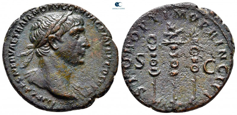 Trajan AD 98-117. Rome
As Æ

28 mm, 8,07 g

IMP CAES NERVAE TRAIANO AVG GER...