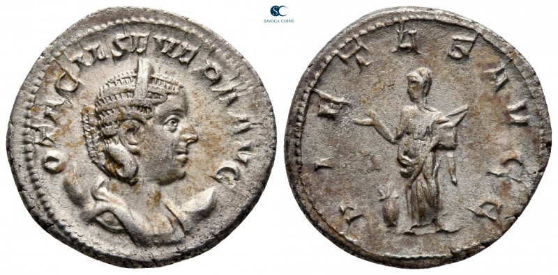 Otacilia Severa AD 244-249. Rome
Antoninianus AR

22 mm, 4,31 g

M OTACIL S...