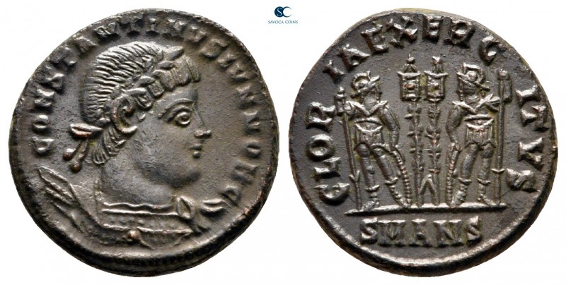Constantine II, as Caesar AD 317-337. Antioch
Follis Æ

17 mm, 2,85 g

CONS...