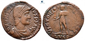 Magnus Maximus AD 383-388. Lugdunum (Lyon). Follis Æ