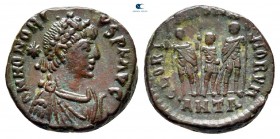 Honorius AD 393-423. Struck AD 406-408. Antioch. Nummus Æ