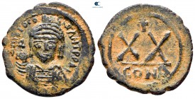 Tiberius II Constantine AD 578-582. Constantinople. Half Follis or 20 Nummi Æ