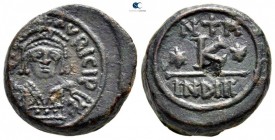 Maurice Tiberius AD 582-602. Carthago. Half Follis or 20 Nummi Æ