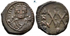 Maurice Tiberius AD 582-602. Uncertain date. Theoupolis (Antioch). Half Follis or 20 Nummi Æ