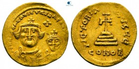 Heraclius with Heraclius Constantine AD 610-641. Struck circa AD 616-625. Byzantine. Solidus AV
