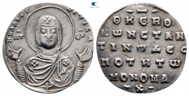 Constantine IX Monomachus AD 1042-1055. Constantinople. Miliaresion AR