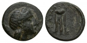 Mysia. Gambrion circa 400-300 BC. 
Bronze Æ, Condition Very Good 0.9 gr. 19 mm.