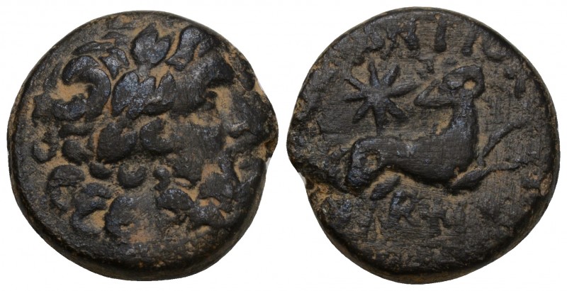 Seleucid Kingdom. Antioch on the Orontes AD 11-17.
Bronze Æ, Laureate head of Z...