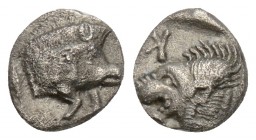Mysia. Kyzikos circa 480-400 BC. 
Hemiobol AR, Condition Very Good 0.3 gr. 7.5 mm.