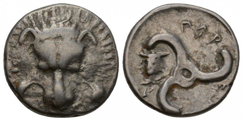 DYNASTS OF LYCIA. Pericles, circa 380-360 BC. 1/3 stater facing lion's scalp. Re...