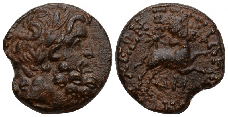 Seleukid Kingdom. Antioch on the Orontes AD 11-17.
Bronze Æ, Laureate head of Z...