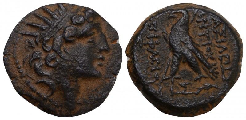 Seleukid Empire, Antiochos VIII Epiphanes Æ Antioch, dated SE 193 = 120/19 BC. D...