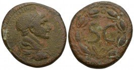 Seleucus and Pieria. Antioch. Trajan AD 98-117. 
AE, Laureate head right / S C within wreath. Condition Very Good 15.2 gr. 30 mm.