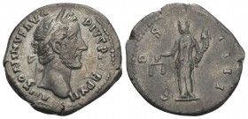 Antoninus Pius AD 138-161. Rome
Denarius AR, ANTONINVS AVG PIVS P P TR P XII, laureate head of Antoninus right / COS IIII, Aequitas standing front, h...