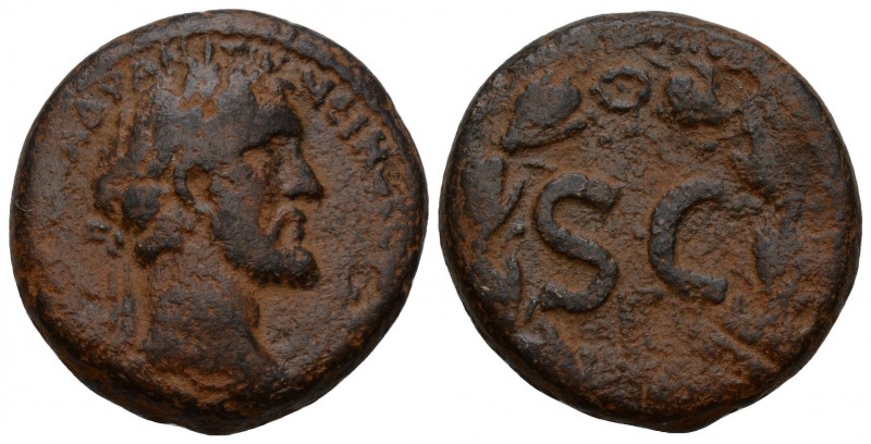 SYRIA, Antioch. Antoninus Pius, 138-161 AD. 
Æ Laureate head / SC in wreath. Co...