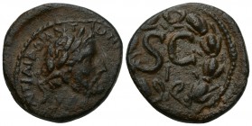 SYRIA, Seleucus and Pieria. Antioch. Antoninus Pius, AD 138-161. (Bronze, Laureate head of Antoninus Pius to right. Rev. Large S•C; below, Γ; all with...
