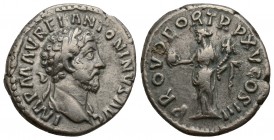 Roman Imperial, Marcus Aurelius, AR Denarius, Rome
Obverse: IMP M AVREL ANTONINVS AVG, laureate head right, slight drapery
Reverse: PROV DEOR TR P X...
