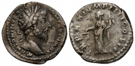 Marcus Aurelius, 
AR Denarius, Rome, Obverse: ANTONINVS AVG ARM PARTH MAX Laureate head of Marcus Aurelius to right
Reverse: TR P XX IMP IIII COS II...
