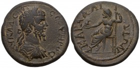 Roman Provincial
Cilicia Karallia
Septimius Severus AD 193-211.  Æ 35mm. 21.6 gr.
Draped right-facing portrait of the emperor wearing diadem on obv...