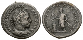 Roman coins
ELAGABALUS
Type : Denier 
Date : janvier - mars 
Mint name / Town : Rome 
Metal : silver 
Millesimal fineness : 500  ‰
Diameter : 1...