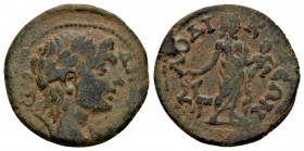 PHRYGIA. Laodicea ad Lycum. Pseudo-autonomous. Time of Caracalla (198-217). Ae. Obv: ΔHMOC. Laureate bust of Demos right, with slight drapery. Rev: ΛA...