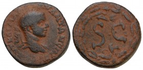 Seleukis and Pieria Antioch on the Orontes, Elagabalus, AD, 218-222 Obv: laureate, head right, Rev: S. C. Condition Very Good 6.6 gr. 19.5 mm.